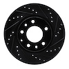 633-80031R Drilled/Slotted Brake Rotor [Black], 1993-1995 Ford/Lincoln/Mercury/Mazda, Position: Front Right - image 1