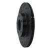 633-80032L Drilled/Slotted Brake Rotor [Black], 1993-1995 Ford/Lincoln/Mercury/Mazda, Position: Rear Left - image 2