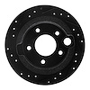 633-80033L Drilled/Slotted Brake Rotor [Black], 1995-2002 Ford/Lincoln/Mercury/Mazda, Position: Rear Left - image 1