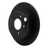 633-80033L Drilled/Slotted Brake Rotor [Black], 1995-2002 Ford/Lincoln/Mercury/Mazda, Position: Rear Left - image 2