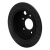 633-80033L Drilled/Slotted Brake Rotor [Black], 1995-2002 Ford/Lincoln/Mercury/Mazda, Position: Rear Left - image 4