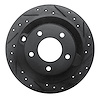 633-80033R Drilled/Slotted Brake Rotor [Black], 1995-2002 Ford/Lincoln/Mercury/Mazda, Position: Rear Right - image 1