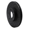 633-80035L Drilled/Slotted Brake Rotor [Black], 2001-2002 Ford/Lincoln/Mercury/Mazda, Position: Front Left - image 2