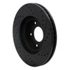 633-80035L Drilled/Slotted Brake Rotor [Black], 2001-2002 Ford/Lincoln/Mercury/Mazda, Position: Front Left - image 4