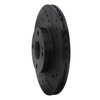 633-80036R Drilled/Slotted Brake Rotor [Black], 2001-2005 Ford/Lincoln/Mercury/Mazda, Position: Front Right - image 2