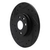 633-80037L Drilled/Slotted Brake Rotor [Black], 2001-2005 Ford/Lincoln/Mercury/Mazda, Position: Rear Left - image 2