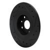 633-80037L Drilled/Slotted Brake Rotor [Black], 2001-2005 Ford/Lincoln/Mercury/Mazda, Position: Rear Left - image 4