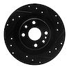633-80037R Drilled/Slotted Brake Rotor [Black], 2001-2005 Ford/Lincoln/Mercury/Mazda, Position: Rear Right - image 1