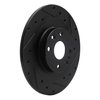 633-80037R Drilled/Slotted Brake Rotor [Black], 2001-2005 Ford/Lincoln/Mercury/Mazda, Position: Rear Right - image 2