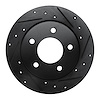 633-80039R Drilled/Slotted Brake Rotor [Black], 2004-2013 Ford/Lincoln/Mercury/Mazda, Position: Rear Right - image 1