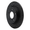 633-80040L Drilled/Slotted Brake Rotor [Black], 2004-2013 Ford/Lincoln/Mercury/Mazda, Position: Rear Left - image 2