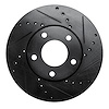 633-80041R Drilled/Slotted Brake Rotor [Black], 2004-2013 Ford/Lincoln/Mercury/Mazda, Position: Front Right - image 1