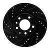 633-80042L Drilled/Slotted Brake Rotor [Black], 2004-2008 Ford/Lincoln/Mercury/Mazda, Position: Front Left - image 1