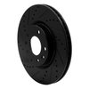 633-80042L Drilled/Slotted Brake Rotor [Black], 2004-2008 Ford/Lincoln/Mercury/Mazda, Position: Front Left - image 2