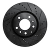 633-80042R Drilled/Slotted Brake Rotor [Black], 2004-2008 Ford/Lincoln/Mercury/Mazda, Position: Front Right - image 1