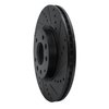 633-80042R Drilled/Slotted Brake Rotor [Black], 2004-2008 Ford/Lincoln/Mercury/Mazda, Position: Front Right - image 2