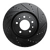 633-80043R Drilled/Slotted Brake Rotor [Black], 2004-2011 Ford/Lincoln/Mercury/Mazda, Position: Front Right - image 1