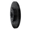 633-80043R Drilled/Slotted Brake Rotor [Black], 2004-2011 Ford/Lincoln/Mercury/Mazda, Position: Front Right - image 2