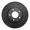 633-80044R Drilled/Slotted Brake Rotor [Black], 2004-2011 Ford/Lincoln/Mercury/Mazda, Position: Rear Right - image 1