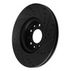 633-80045L Drilled/Slotted Brake Rotor [Black], 2006-2007 Ford/Lincoln/Mercury/Mazda, Position: Front Left - image 4