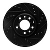 633-80045R Drilled/Slotted Brake Rotor [Black], 2006-2007 Ford/Lincoln/Mercury/Mazda, Position: Front Right - image 1