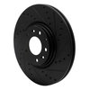 633-80045R Drilled/Slotted Brake Rotor [Black], 2006-2007 Ford/Lincoln/Mercury/Mazda, Position: Front Right - image 2