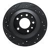 633-80046L Drilled/Slotted Brake Rotor [Black], 2006-2007 Ford/Lincoln/Mercury/Mazda, Position: Rear Left - image 1
