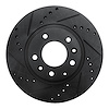 633-80047L Drilled/Slotted Brake Rotor [Black], 2006-2015 Ford/Lincoln/Mercury/Mazda, Position: Front Left - image 1