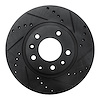 633-80047R Drilled/Slotted Brake Rotor [Black], 2006-2015 Ford/Lincoln/Mercury/Mazda, Position: Front Right - image 1