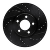 633-80048R Drilled/Slotted Brake Rotor [Black], 2007-2013 Ford/Lincoln/Mercury/Mazda, Position: Front Right - image 1