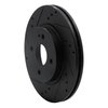 633-80050L Drilled/Slotted Brake Rotor [Black], 2011-2015 Ford/Lincoln/Mercury/Mazda, Position: Front Left - image 2