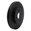 633-80050R Drilled/Slotted Brake Rotor [Black], 2011-2015 Ford/Lincoln/Mercury/Mazda, Position: Front Right - image 2