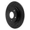 633-80051L Drilled/Slotted Brake Rotor [Black], 2014-2021 Ford/Lincoln/Mercury/Mazda, Position: Rear Left - image 2