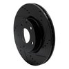 633-80052R Drilled/Slotted Brake Rotor [Black], Fits Select Ford/Lincoln/Mercury/Mazda, Position: Front Right - image 2