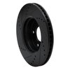 633-80053R Drilled/Slotted Brake Rotor [Black], Fits Select Ford/Lincoln/Mercury/Mazda, Position: Front Right - image 4
