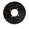 633-80054L Drilled/Slotted Brake Rotor [Black], 1974-1984 Ford/Lincoln/Mercury/Mazda, Position: Front Left - image 1