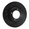633-80054L Drilled/Slotted Brake Rotor [Black], 1974-1984 Ford/Lincoln/Mercury/Mazda, Position: Front Left - image 2