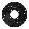 633-80054R Drilled/Slotted Brake Rotor [Black], 1974-1984 Ford/Lincoln/Mercury/Mazda, Position: Front Right - image 1