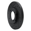 633-80055L Drilled/Slotted Brake Rotor [Black], 1982-1984 Ford/Lincoln/Mercury/Mazda, Position: Front Left - image 2