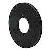 633-80056L Drilled/Slotted Brake Rotor [Black], 1986-1993 Ford/Lincoln/Mercury/Mazda, Position: Front Left - image 1