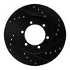 633-80056L Drilled/Slotted Brake Rotor [Black], 1986-1993 Ford/Lincoln/Mercury/Mazda, Position: Front Left - image 2