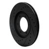 633-80056R Drilled/Slotted Brake Rotor [Black], 1986-1993 Ford/Lincoln/Mercury/Mazda, Position: Front Right - image 2