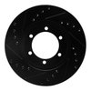 633-80056R Drilled/Slotted Brake Rotor [Black], 1986-1993 Ford/Lincoln/Mercury/Mazda, Position: Front Right - image 3