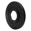 633-80057L Drilled/Slotted Brake Rotor [Black], 1987-1993 Ford/Lincoln/Mercury/Mazda, Position: Front Left - image 2