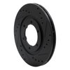 633-80057R Drilled/Slotted Brake Rotor [Black], 1987-1993 Ford/Lincoln/Mercury/Mazda, Position: Front Right - image 2