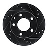633-80059R Drilled/Slotted Brake Rotor [Black], 1992-1993 Ford/Lincoln/Mercury/Mazda, Position: Front Right - image 1