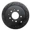 633-80061L Drilled/Slotted Brake Rotor [Black], 1992-2006 Ford/Lincoln/Mercury/Mazda, Position: Rear Left - image 1