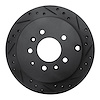 633-80061R Drilled/Slotted Brake Rotor [Black], 1992-2006 Ford/Lincoln/Mercury/Mazda, Position: Rear Right - image 1