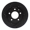 633-80062L Drilled/Slotted Brake Rotor [Black], 1995-2006 Ford/Lincoln/Mercury/Mazda, Position: Front Left - image 1