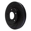 633-80062L Drilled/Slotted Brake Rotor [Black], 1995-2006 Ford/Lincoln/Mercury/Mazda, Position: Front Left - image 2